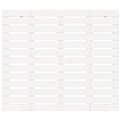 Hoofdbord Wandmontage 26X3X9,5 Cm Massief Grenenhout 126 x 91.5 cm Wit