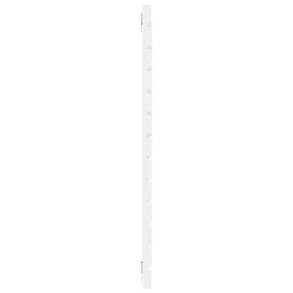 Hoofdbord Wandmontage 26X3X9,5 Cm Massief Grenenhout 126 x 91.5 cm Wit