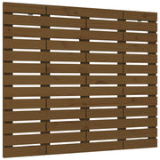 Hoofdbord wandmontage 126x3x91,5 cm massief grenenhout honingbruin