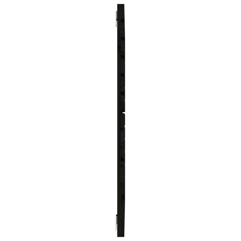 Hoofdbord Wandmontage 26X3X9,5 Cm Massief Grenenhout 126 x 91.5 cm Zwart