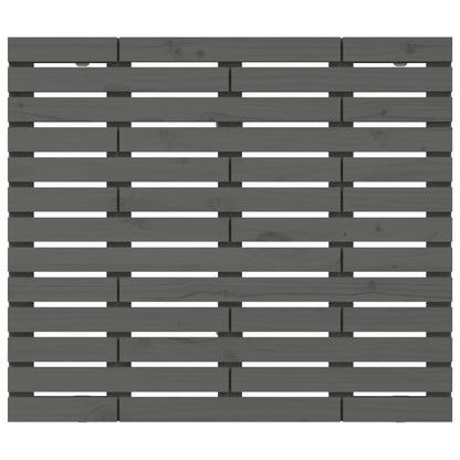 Hoofdbord Wandmontage 46X3X9,5 Cm Massief Grenenhout 146 x 91.5 cm Grijs