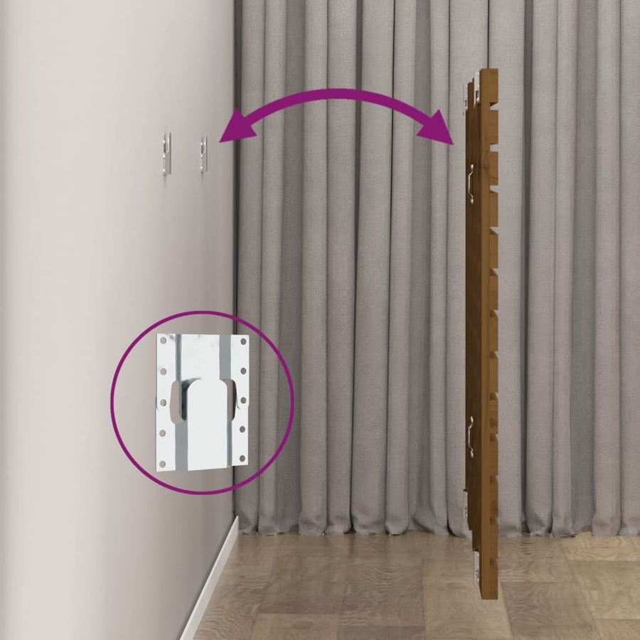 Hoofdbord Wandmontage 46X3X9,5 Cm Grenenhout 146 x 91.5 cm Honingbruin