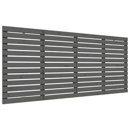 Hoofdbord Wandmontage 56X3X9,5 Cm Massief Grenenhout 156 x 91.5 cm Grijs
