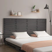 Hoofdbord wandmontage 156x91,5 cm massief grenenhout grijs