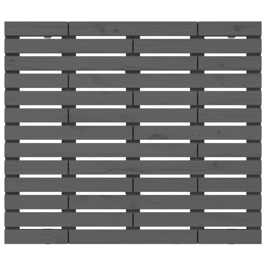Hoofdbord Wandmontage 8X3X9,5 Cm Massief Grenenhout 81 x 91.5 cm Grijs