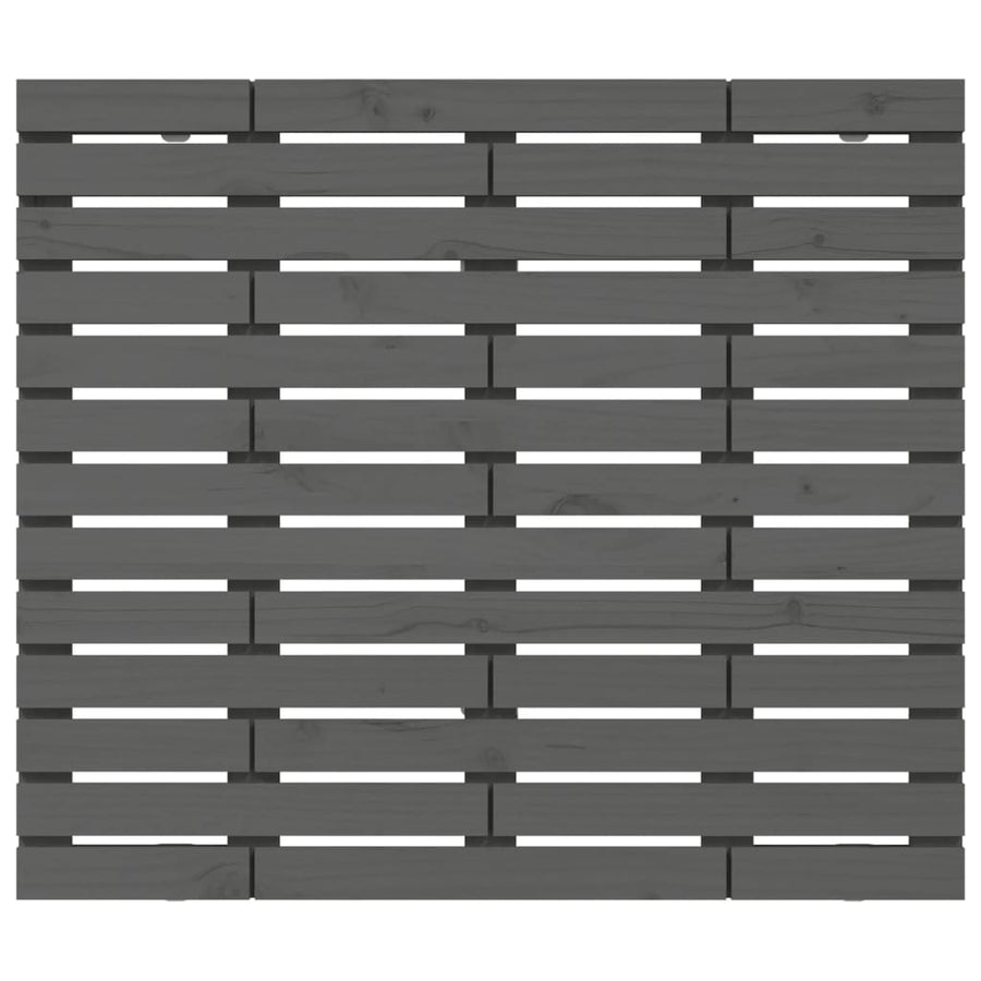 Hoofdbord Wandmontage 8X3X9,5 Cm Massief Grenenhout 81 x 91.5 cm Grijs