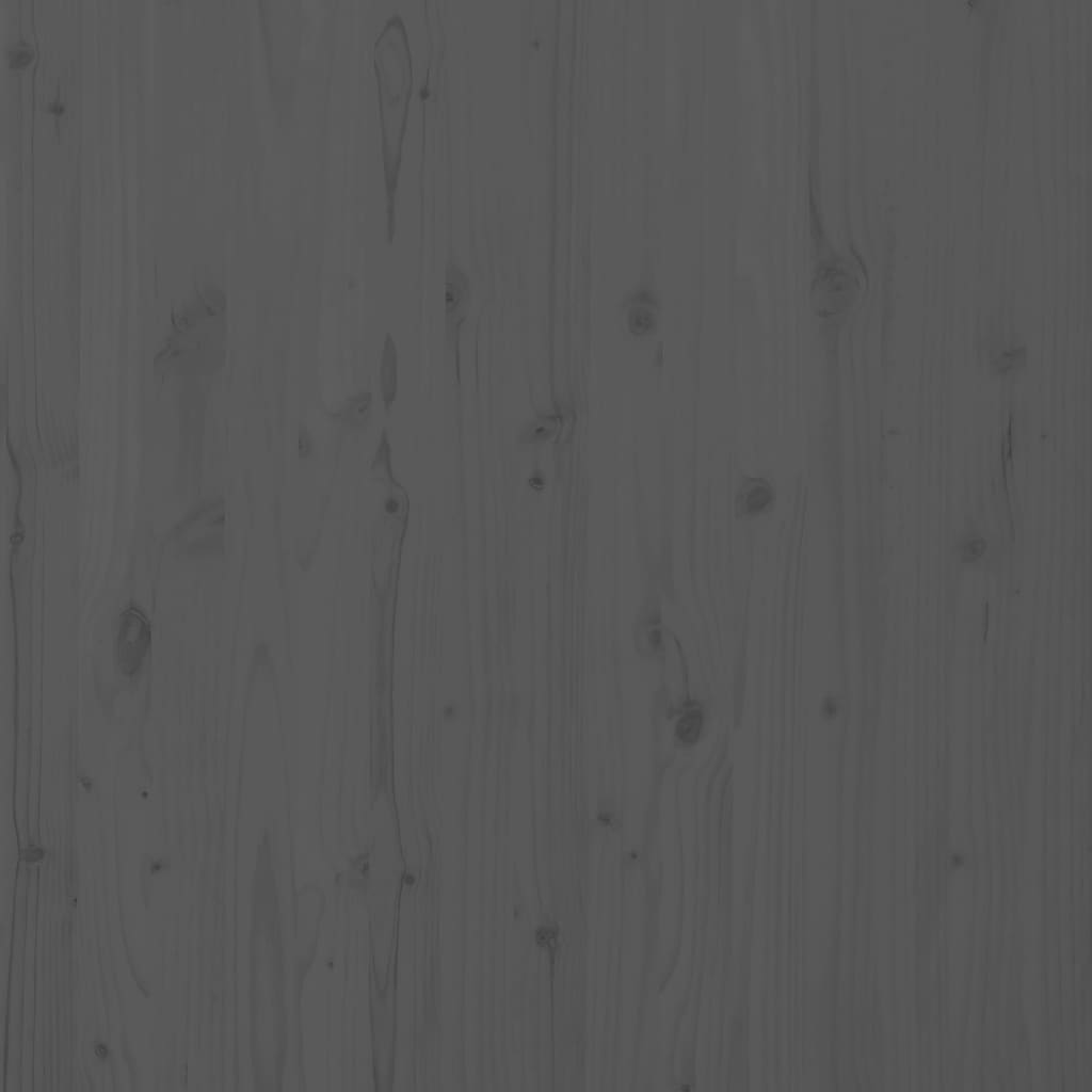 Hoofdbord Wandmontage 8X3X9,5 Cm Massief Grenenhout 81 x 91.5 cm Grijs