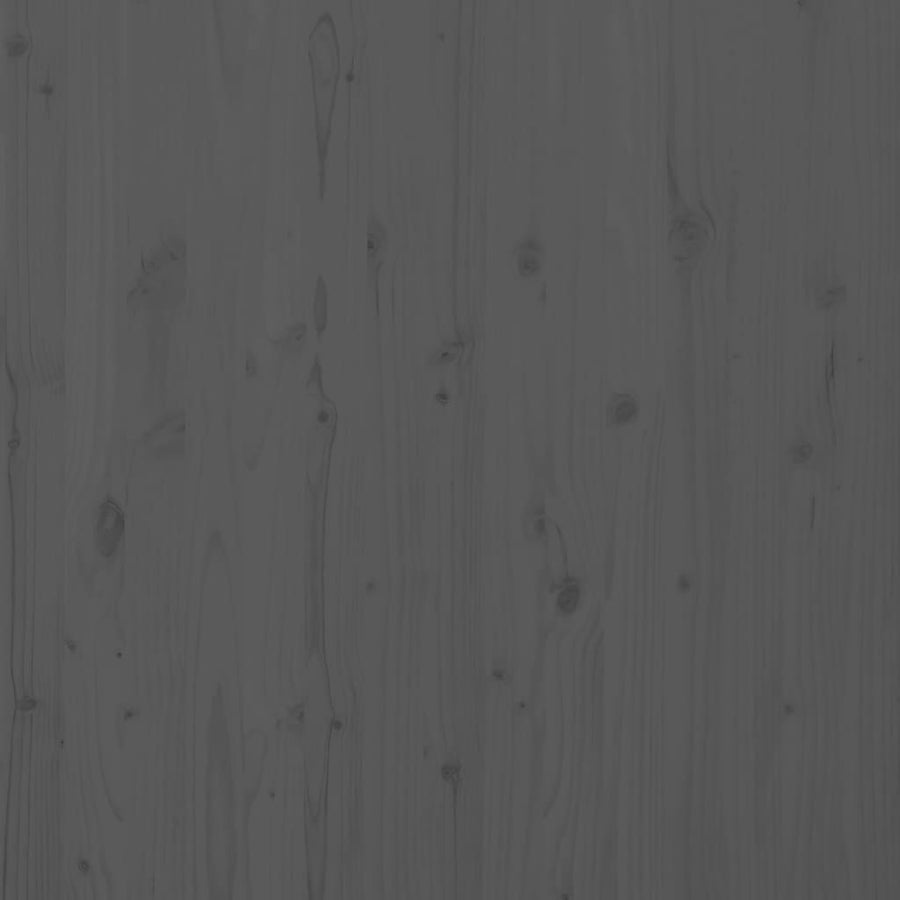 Hoofdbord Wandmontage 8X3X9,5 Cm Massief Grenenhout 81 x 91.5 cm Grijs