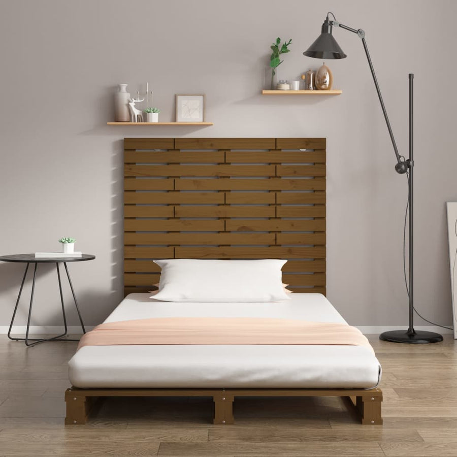 Hoofdbord Wandmontage 8X3X9,5 Cm Grenenhout 81 x 91.5 cm Honingbruin