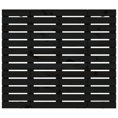 Hoofdbord Wandmontage 8X3X9,5 Cm Massief Grenenhout 81 x 91.5 cm Zwart