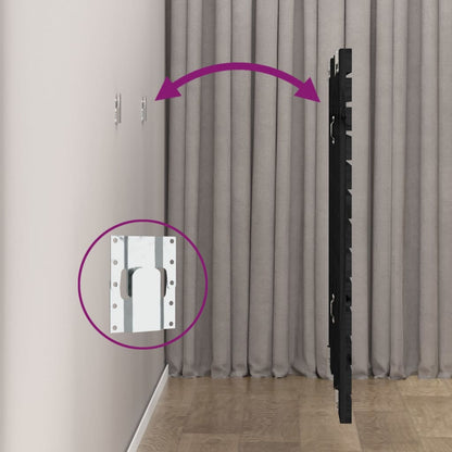 Hoofdbord Wandmontage 8X3X9,5 Cm Massief Grenenhout 81 x 91.5 cm Zwart