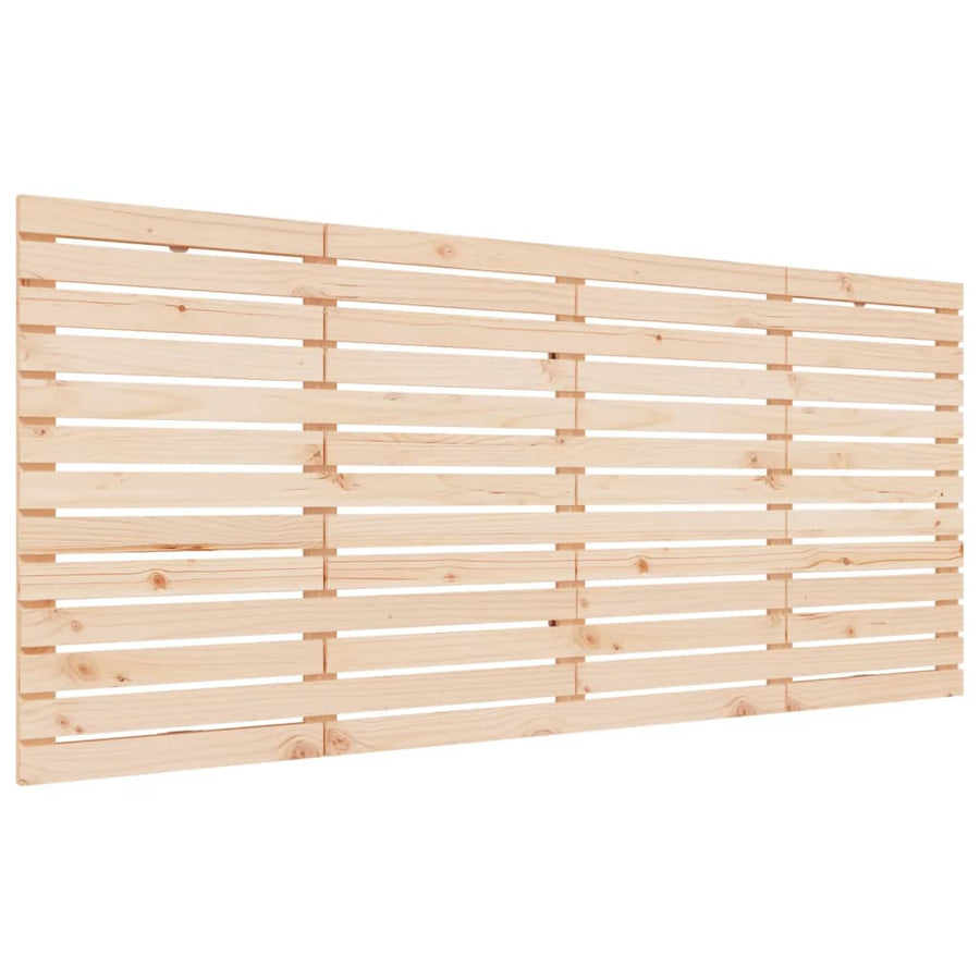 Hoofdbord Wandmontage 66X3X9,5 Cm Massief Grenenhout 166 x 91.5 cm Naturel