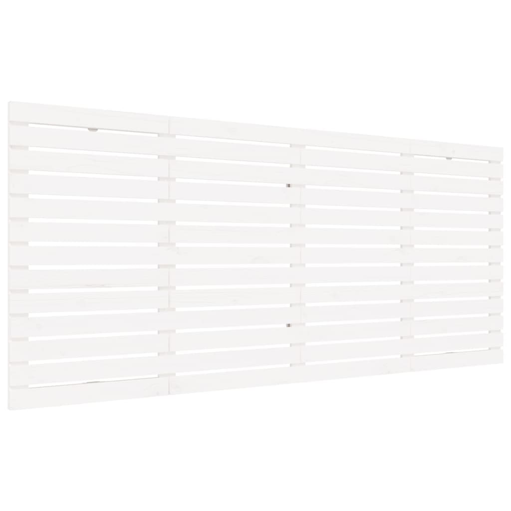 Hoofdbord Wandmontage 66X3X9,5 Cm Massief Grenenhout 166 x 91.5 cm Wit