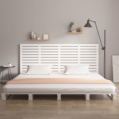 Hoofdbord Wandmontage 66X3X9,5 Cm Massief Grenenhout 166 x 91.5 cm Wit