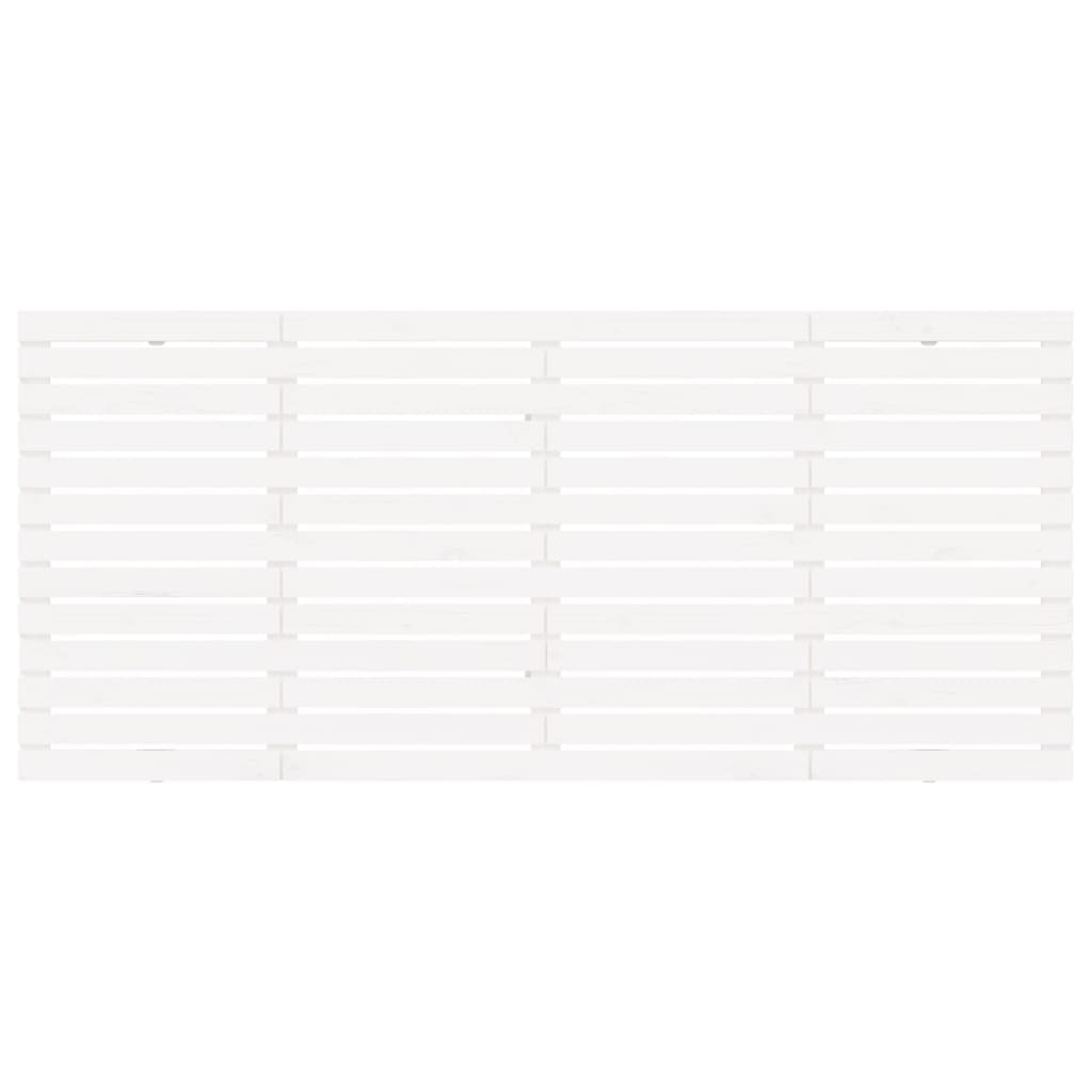 Hoofdbord Wandmontage 66X3X9,5 Cm Massief Grenenhout 166 x 91.5 cm Wit