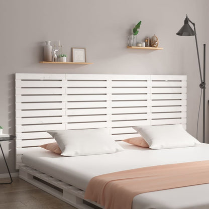 Hoofdbord Wandmontage 66X3X9,5 Cm Massief Grenenhout 166 x 91.5 cm Wit