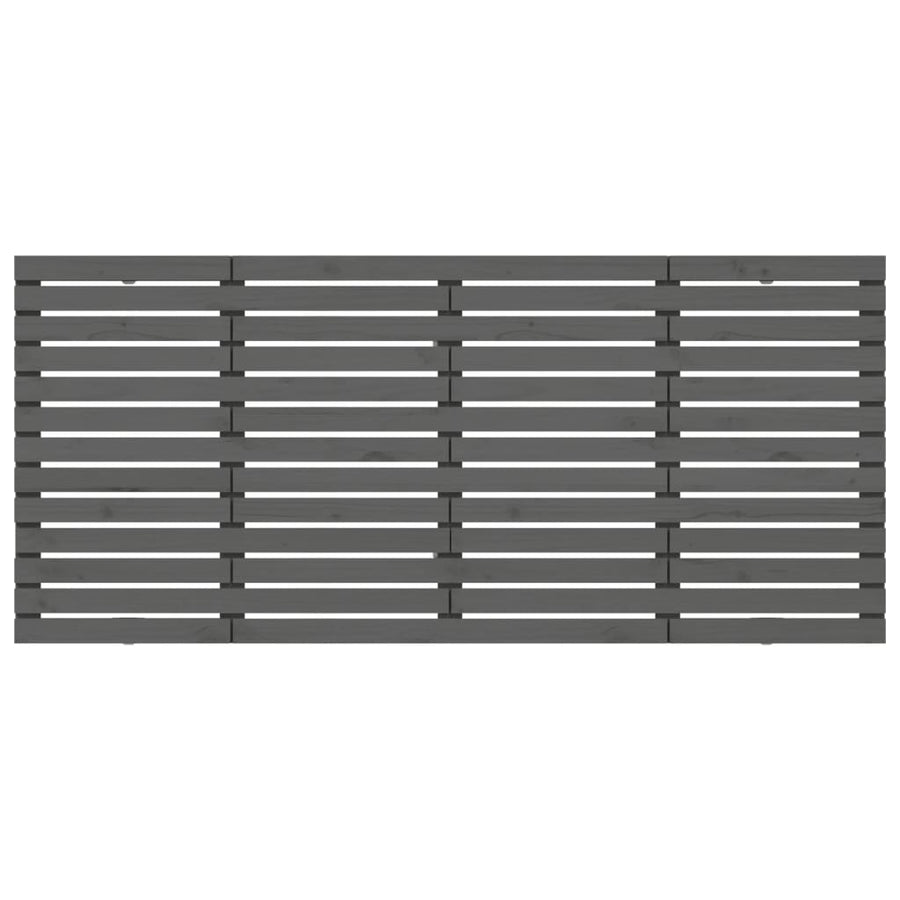 Hoofdbord Wandmontage 66X3X9,5 Cm Massief Grenenhout 166 x 91.5 cm Grijs