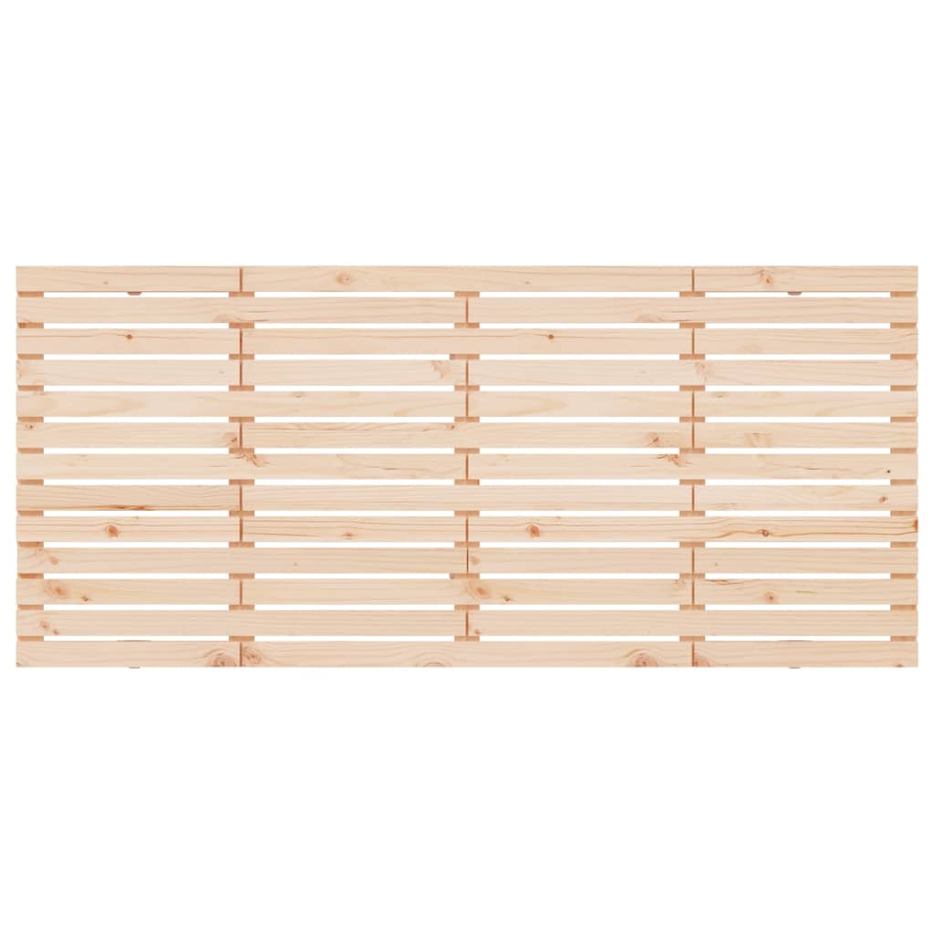 Hoofdbord Wandmontage 186X3X91,5 Cm Massief Grenenhout Naturel 186 x 91.5 cm