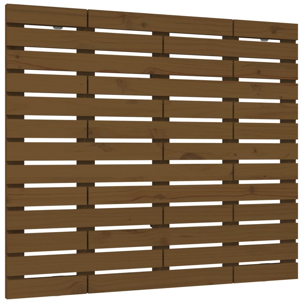 Hoofdbord Wandmontage 4X3X9,5 Cm Grenenhout 141 x 91.5 cm Honingbruin