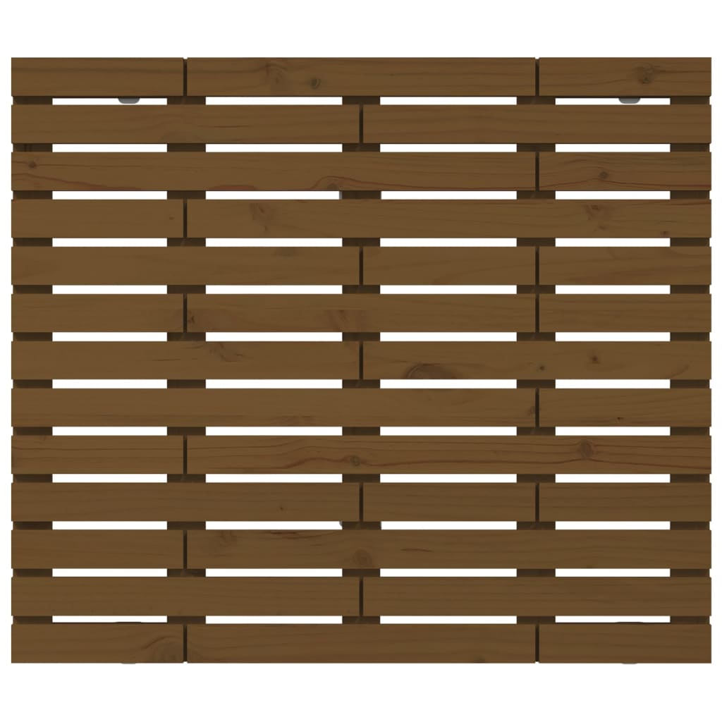Hoofdbord Wandmontage 4X3X9,5 Cm Grenenhout 141 x 91.5 cm Honingbruin