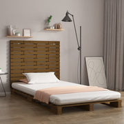 Hoofdbord wandmontage 141x3x91,5 cm massief grenenhout honingbruin