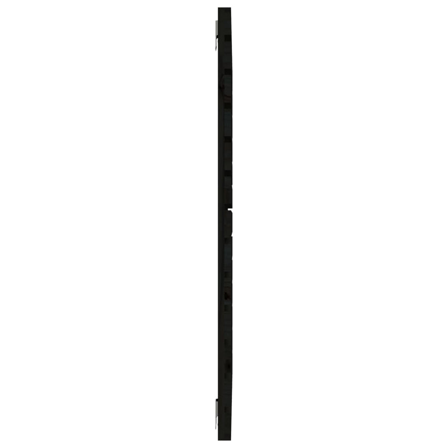 Hoofdbord Wandmontage 4X3X9,5 Cm Massief Grenenhout 141 x 91.5 cm Zwart