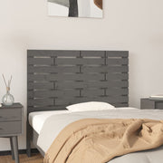 Hoofdbord wandmontage 106x63 cm massief grenenhout grijs