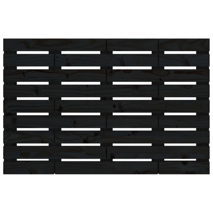 Hoofdbord Wandmontage 06X3X63 Cm Massief Grenenhout 106 x 63 cm Zwart