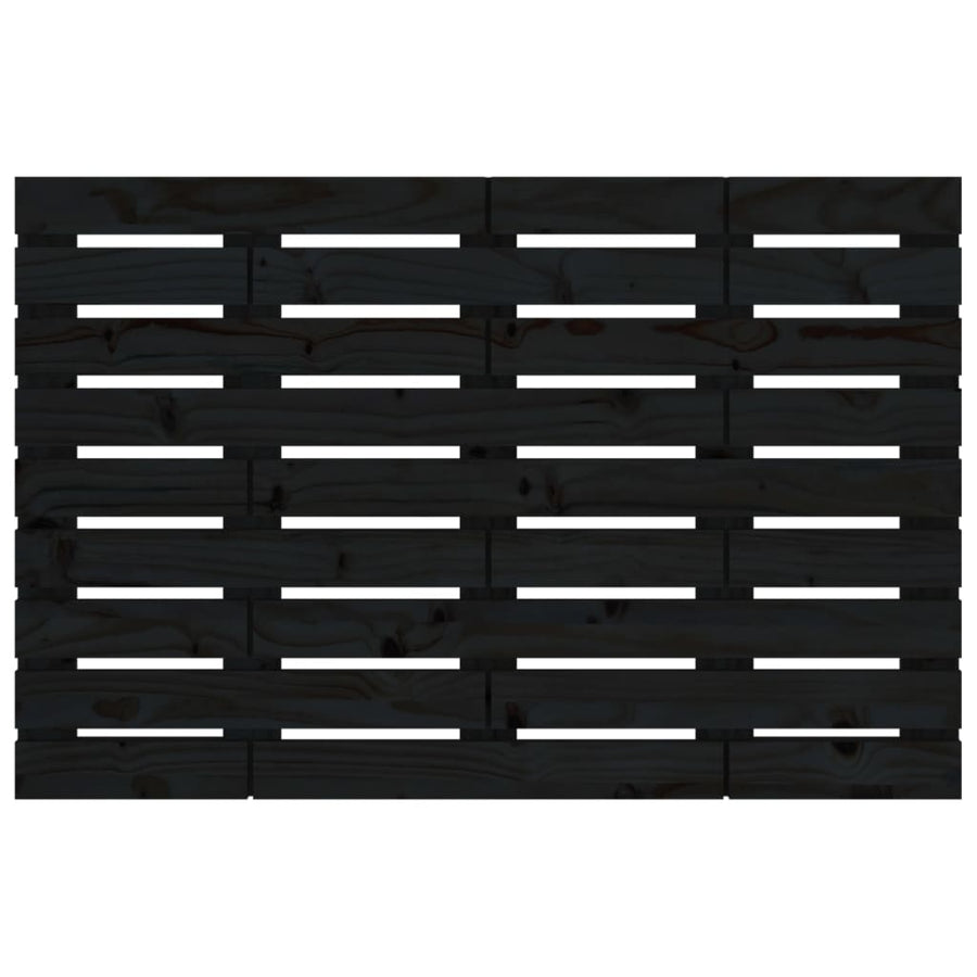 Hoofdbord Wandmontage 06X3X63 Cm Massief Grenenhout 106 x 63 cm Zwart
