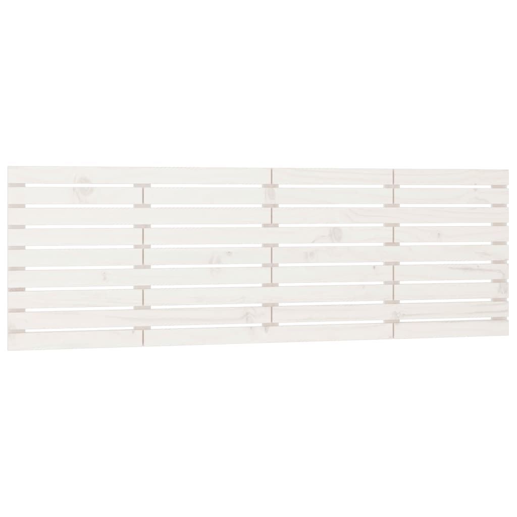Hoofdbord Wandmontage 206X3X63 Cm Massief Grenenhout 206 x 63 cm Wit