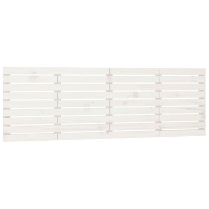 Hoofdbord Wandmontage 206X3X63 Cm Massief Grenenhout 206 x 63 cm Wit