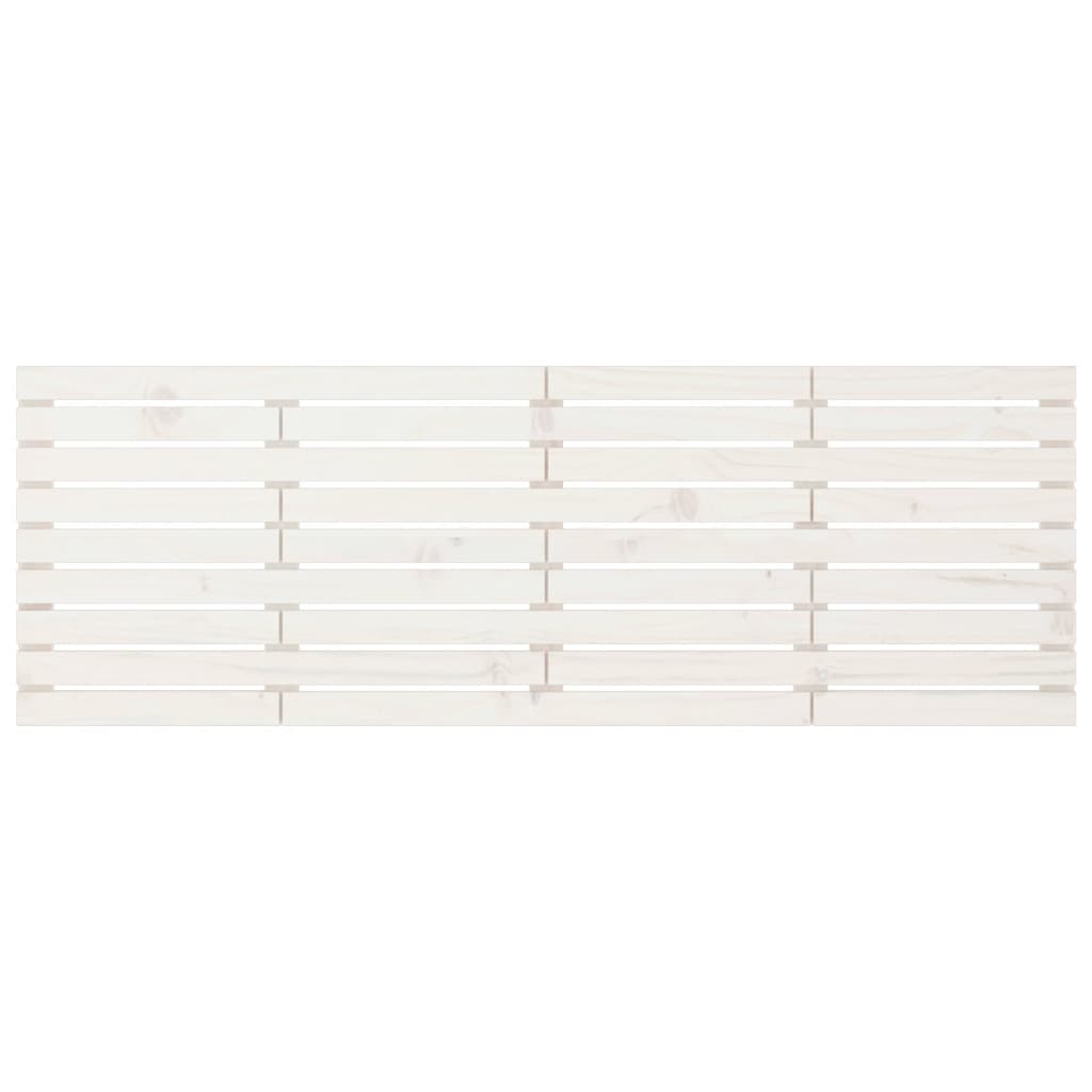 Hoofdbord Wandmontage 206X3X63 Cm Massief Grenenhout 206 x 63 cm Wit