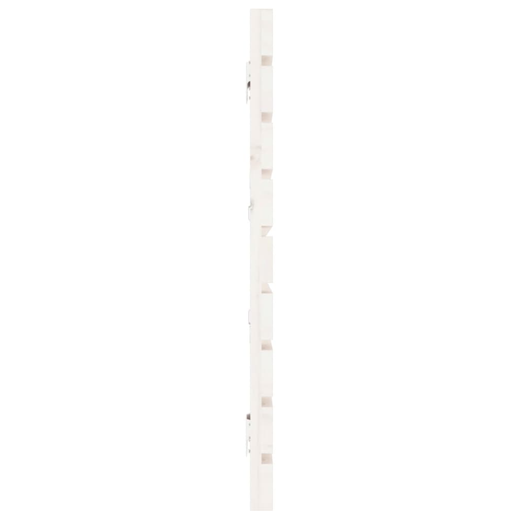 Hoofdbord Wandmontage 206X3X63 Cm Massief Grenenhout 206 x 63 cm Wit