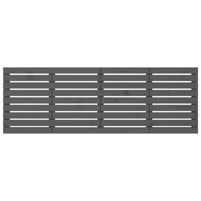 Hoofdbord Wandmontage 206X3X63 Cm Massief Grenenhout 206 x 63 cm Grijs