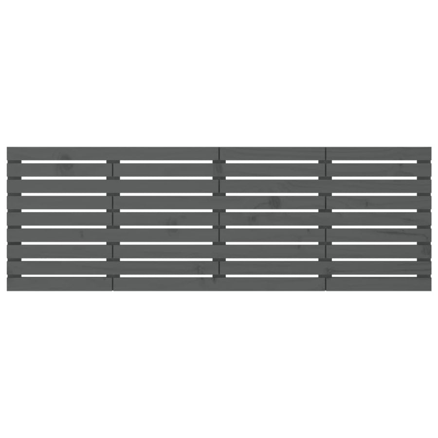 Hoofdbord Wandmontage 206X3X63 Cm Massief Grenenhout 206 x 63 cm Grijs