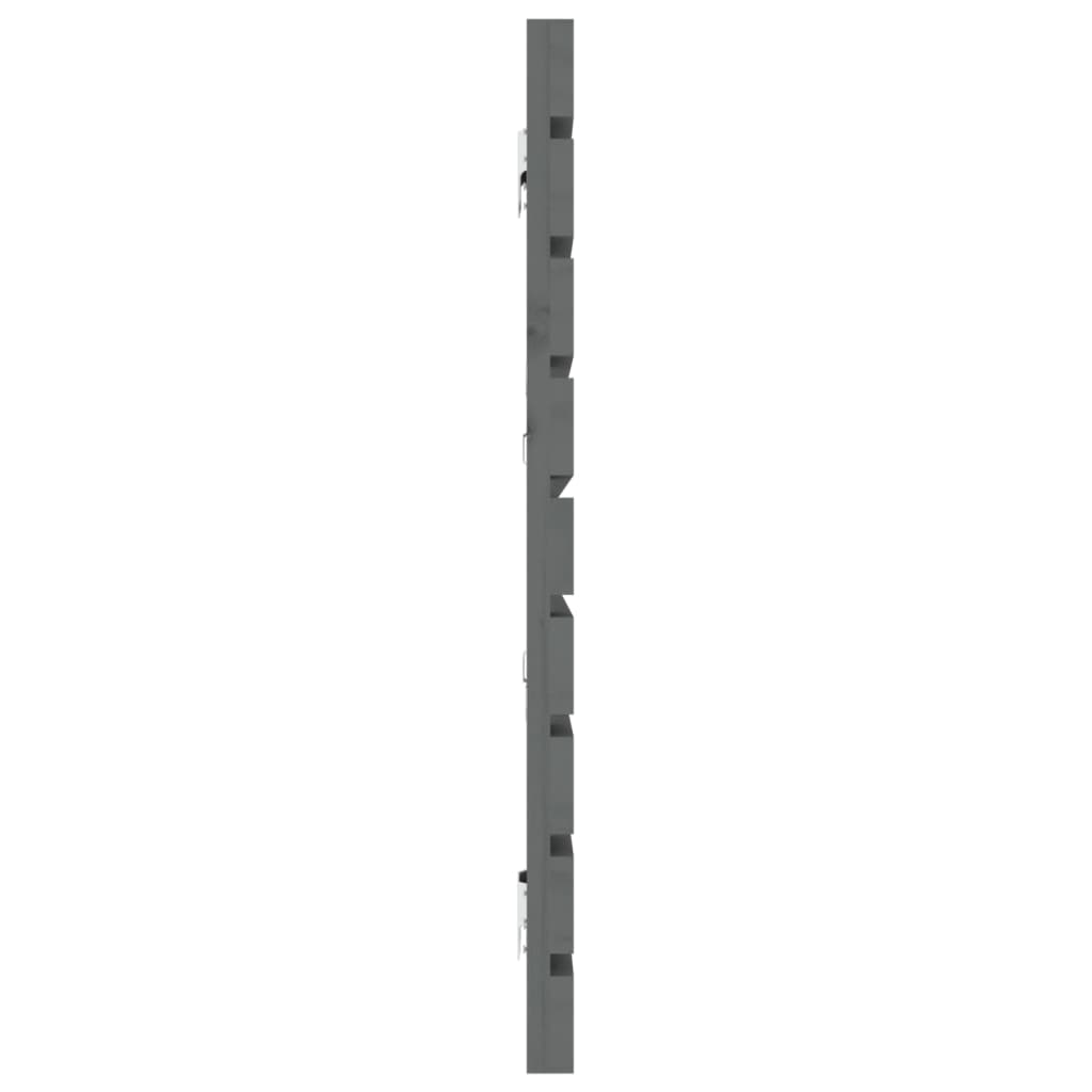 Hoofdbord Wandmontage 206X3X63 Cm Massief Grenenhout 206 x 63 cm Grijs