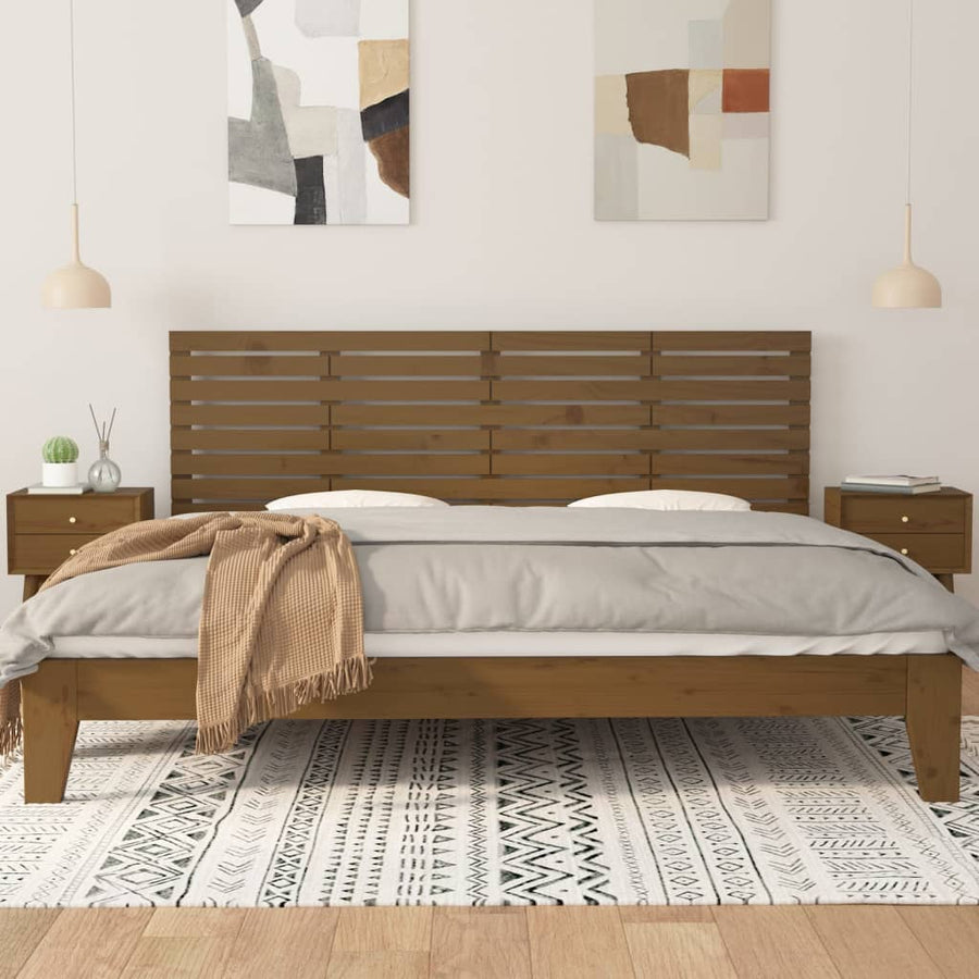 Hoofdbord Wandmontage 206X3X63 Cm Grenenhout 206 x 63 cm Honingbruin