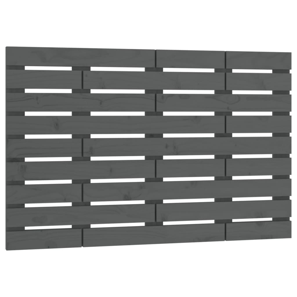 Hoofdbord Wandmontage 96X3X63 Cm Massief Grenenhout 96 x 63 cm Grijs