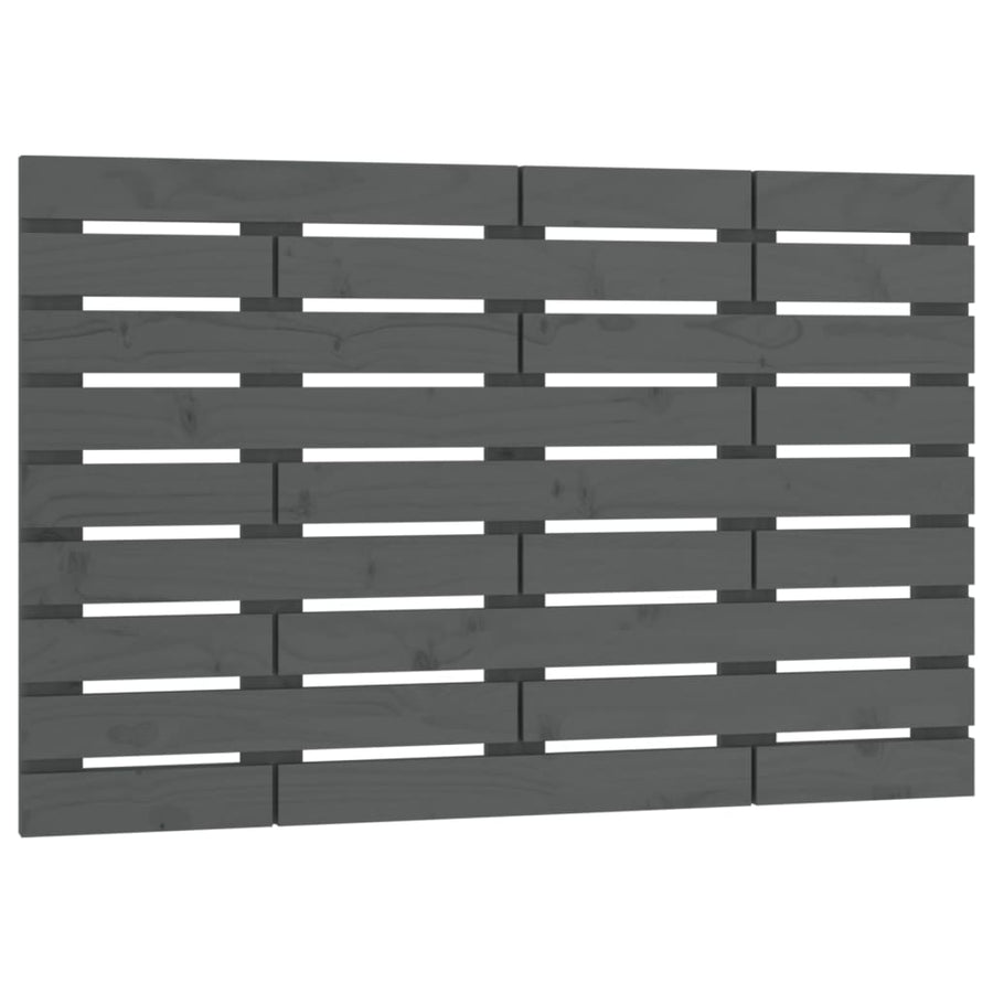 Hoofdbord Wandmontage 96X3X63 Cm Massief Grenenhout 96 x 63 cm Grijs