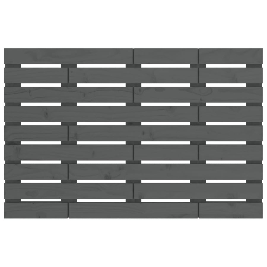 Hoofdbord Wandmontage 96X3X63 Cm Massief Grenenhout 96 x 63 cm Grijs