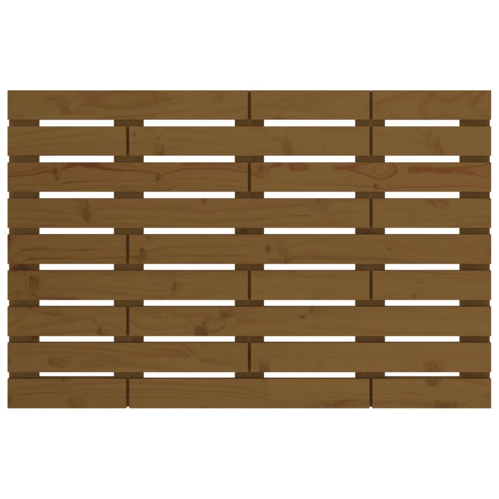 Hoofdbord Wandmontage 96X3X63 Cm Massief Grenenhout 96 x 63 cm Honingbruin