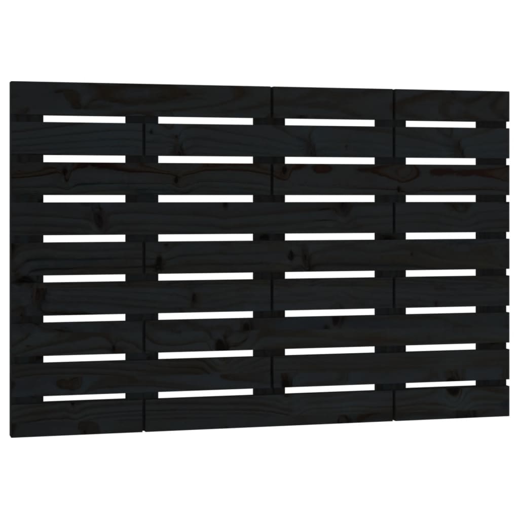 Hoofdbord Wandmontage 96X3X63 Cm Massief Grenenhout 96 x 63 cm Zwart