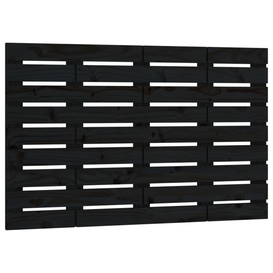 Hoofdbord Wandmontage 96X3X63 Cm Massief Grenenhout 96 x 63 cm Zwart
