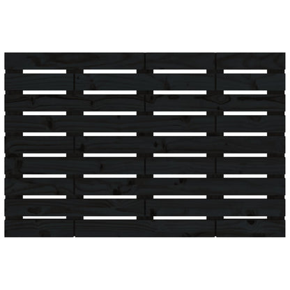 Hoofdbord Wandmontage 96X3X63 Cm Massief Grenenhout 96 x 63 cm Zwart