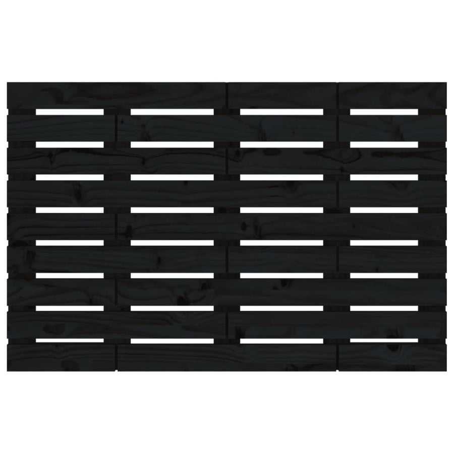 Hoofdbord Wandmontage 96X3X63 Cm Massief Grenenhout 96 x 63 cm Zwart