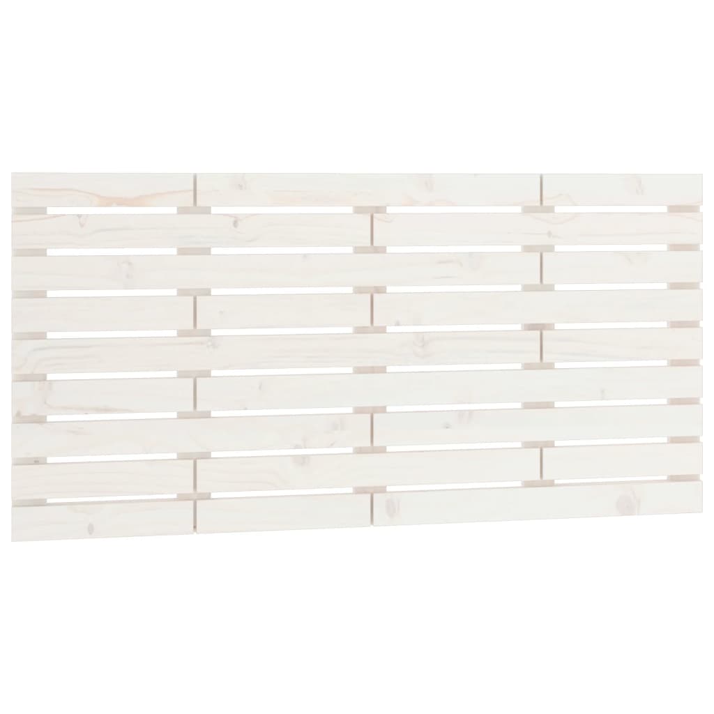 Hoofdbord Wandmontage 26X3X63 Cm Massief Grenenhout 126 x 63 cm Wit