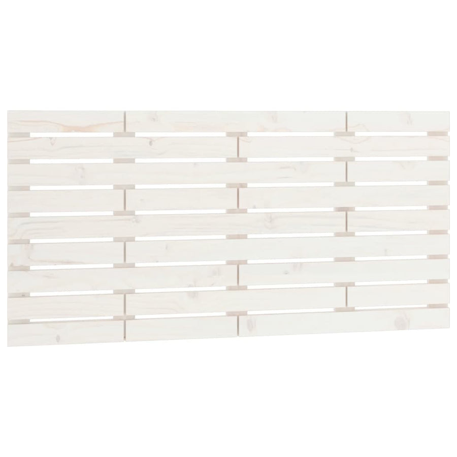 Hoofdbord Wandmontage 26X3X63 Cm Massief Grenenhout 126 x 63 cm Wit