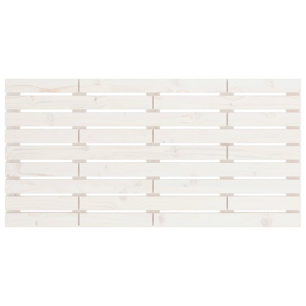 Hoofdbord Wandmontage 26X3X63 Cm Massief Grenenhout 126 x 63 cm Wit