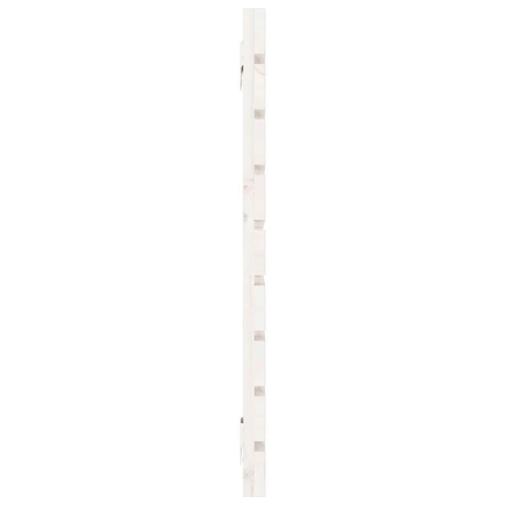 Hoofdbord Wandmontage 26X3X63 Cm Massief Grenenhout 126 x 63 cm Wit