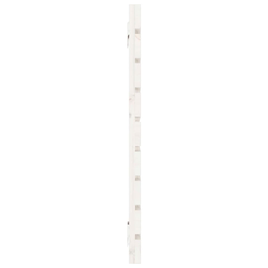 Hoofdbord Wandmontage 26X3X63 Cm Massief Grenenhout 126 x 63 cm Wit